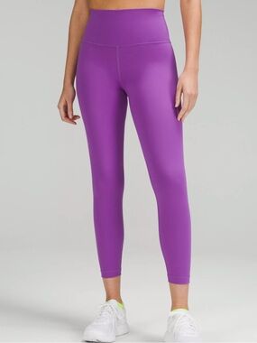 Lululemon Wunder Train HR Tight 25" Moonlit Magenta size 10